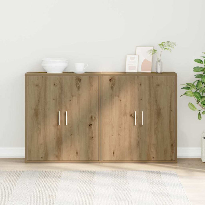 Sideboard 2 stk. Artisan Egetræ 60 x 31 x 70 cm Konstrueret træ