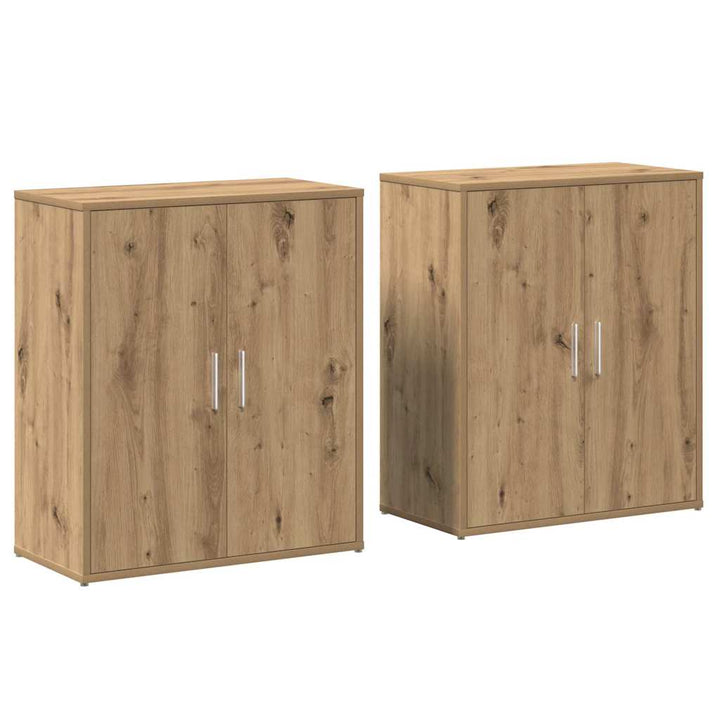 Sideboard 2 pcs Artisan Egetræ 60 x 31 x 70 cm Konstrueret træ