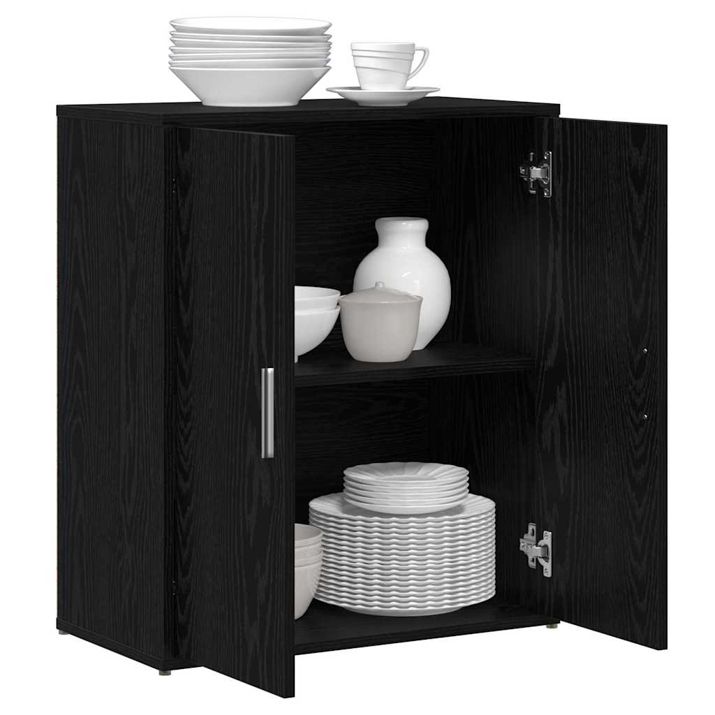 Sideboard 2 stk. Sort eg 60 x 31 x 70 cm Konstrueret træ