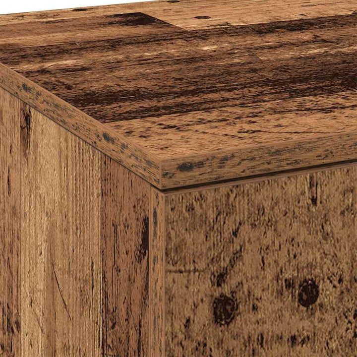 Højskab 80 x 35 x 180 cm Konstrueret træ Gammelt træ