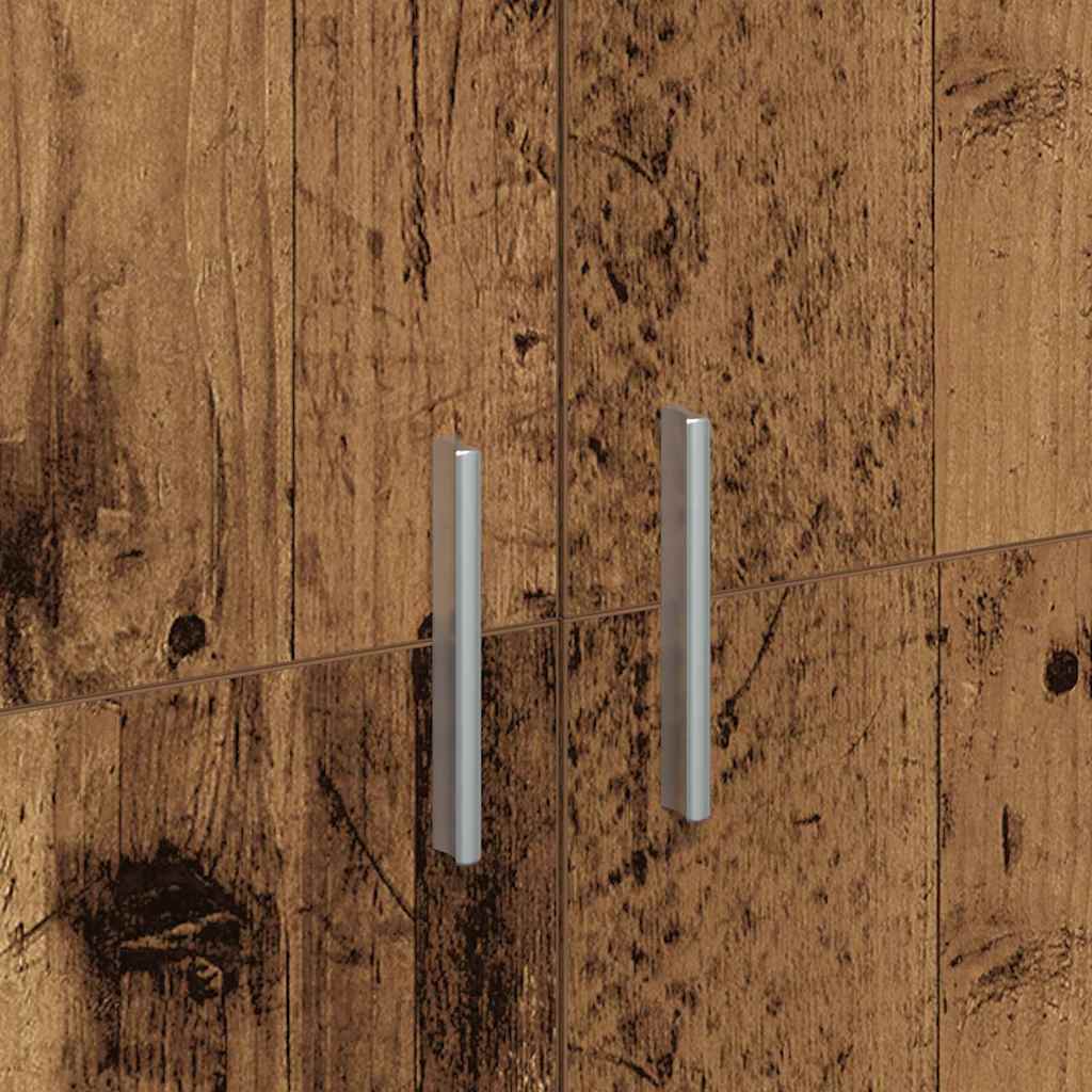 Højskab 80 x 35 x 180 cm Konstrueret træ Gammelt træ