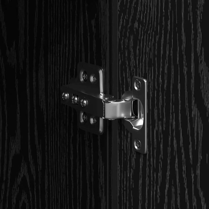 Højskab 80 x 35 x 180 cm Konstrueret træ Sort eg