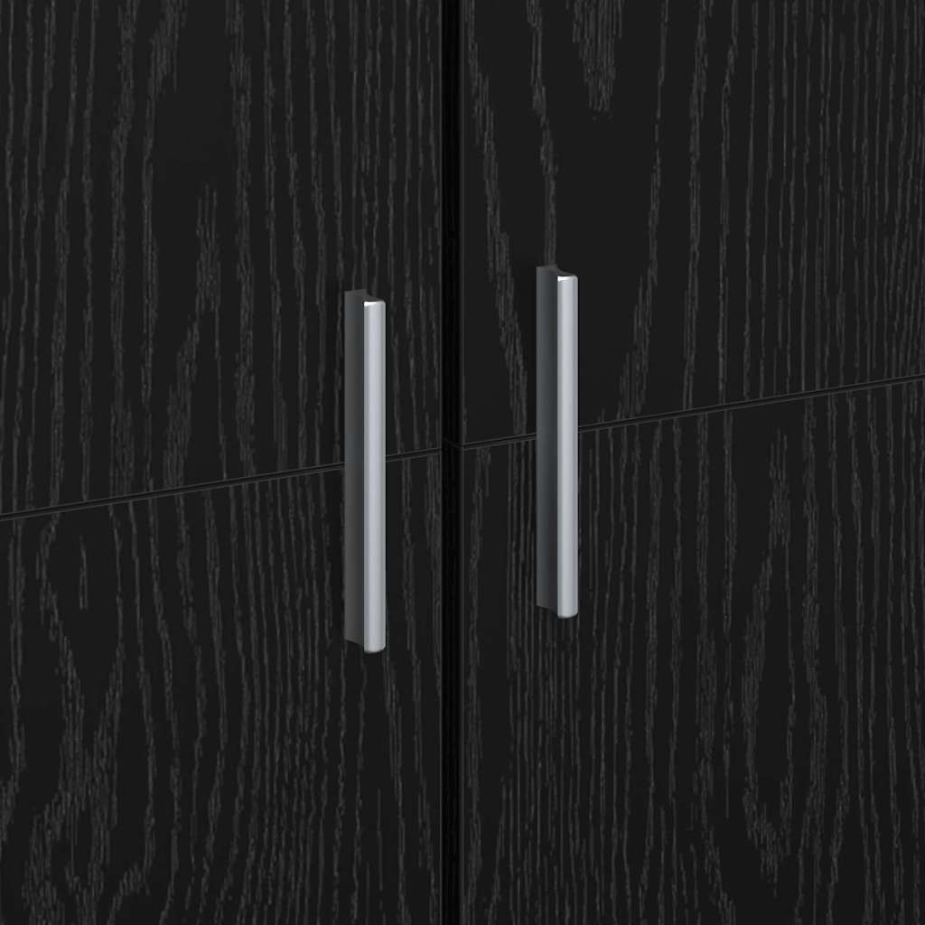 Højskab 80 x 35 x 180 cm Konstrueret træ Sort eg