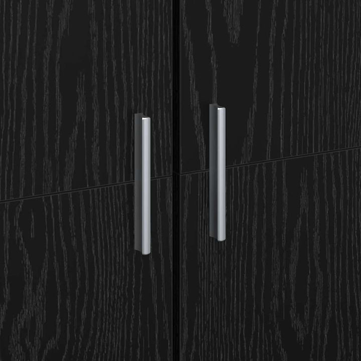Højskab 80 x 35 x 180 cm Konstrueret træ Sort eg