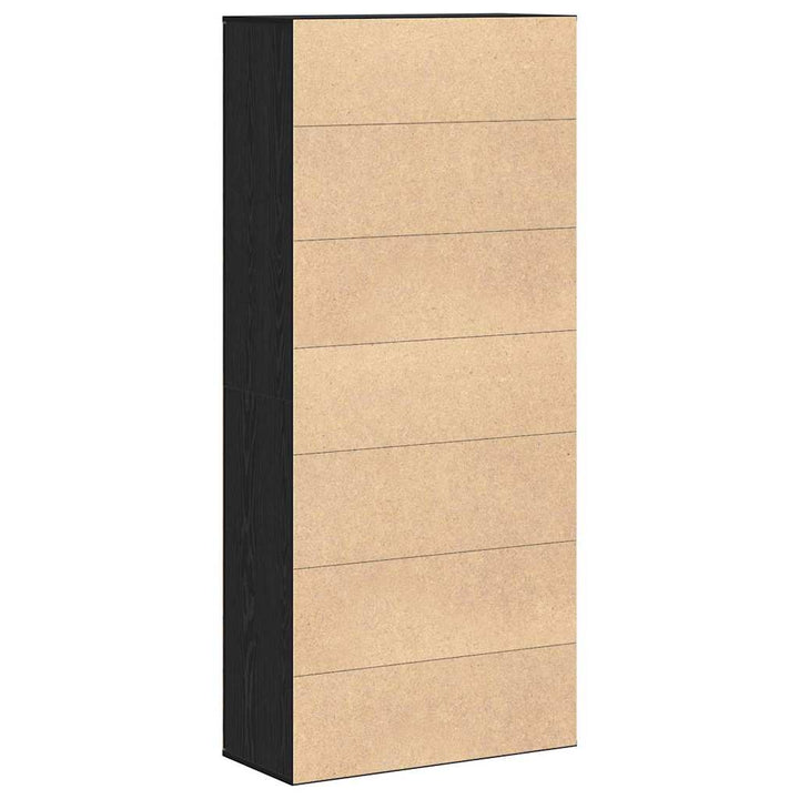 Højskab 80 x 35 x 180 cm Konstrueret træ Sort eg