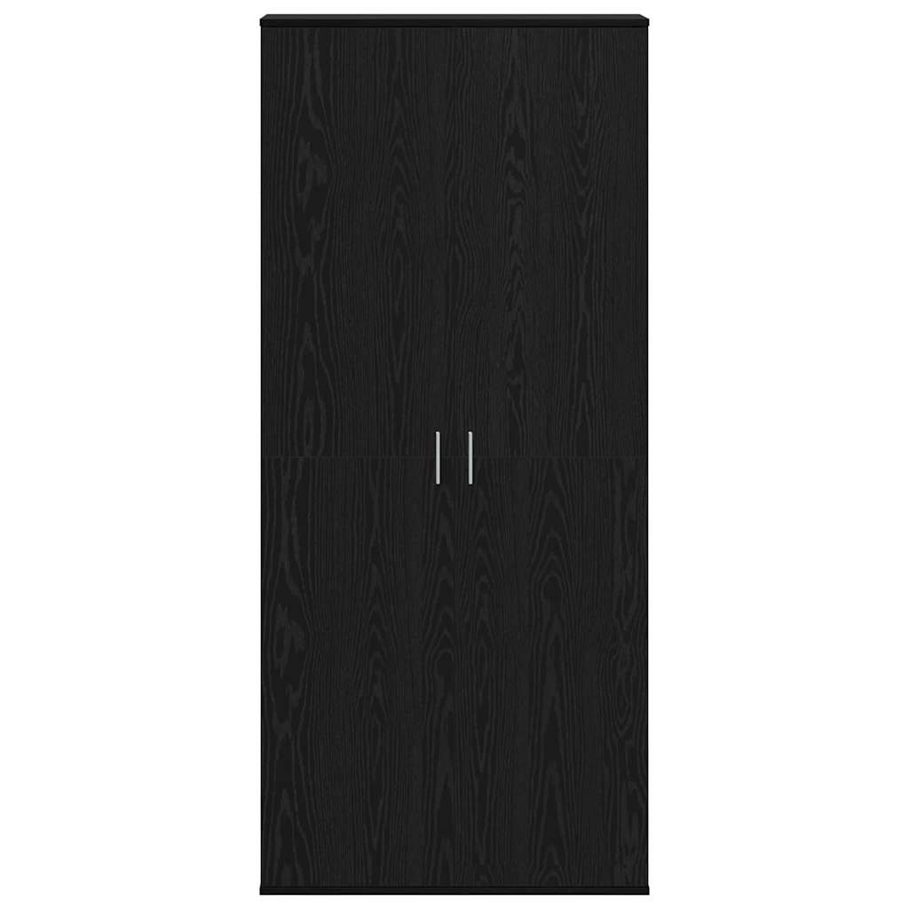 Højskab 80 x 35 x 180 cm Konstrueret træ Sort eg