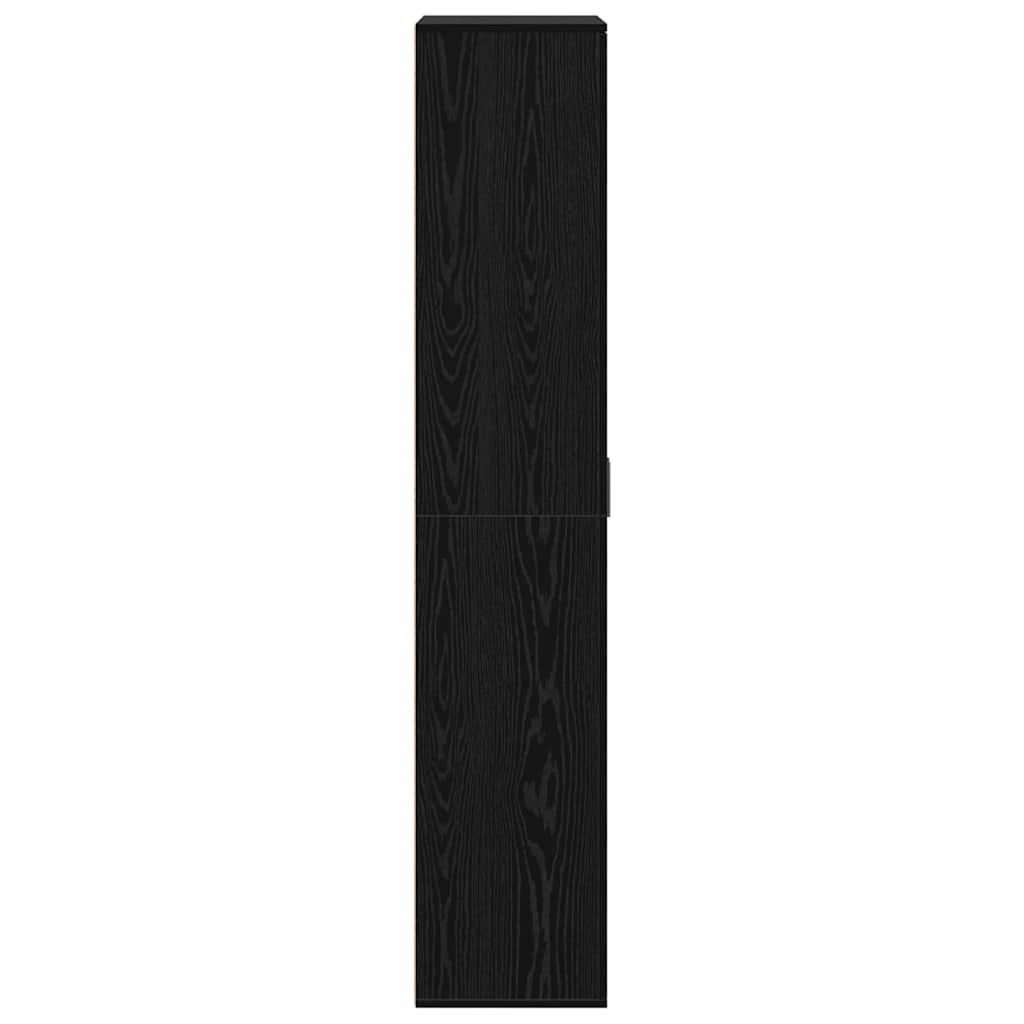 Højskab 80 x 35 x 180 cm Konstrueret træ Sort eg