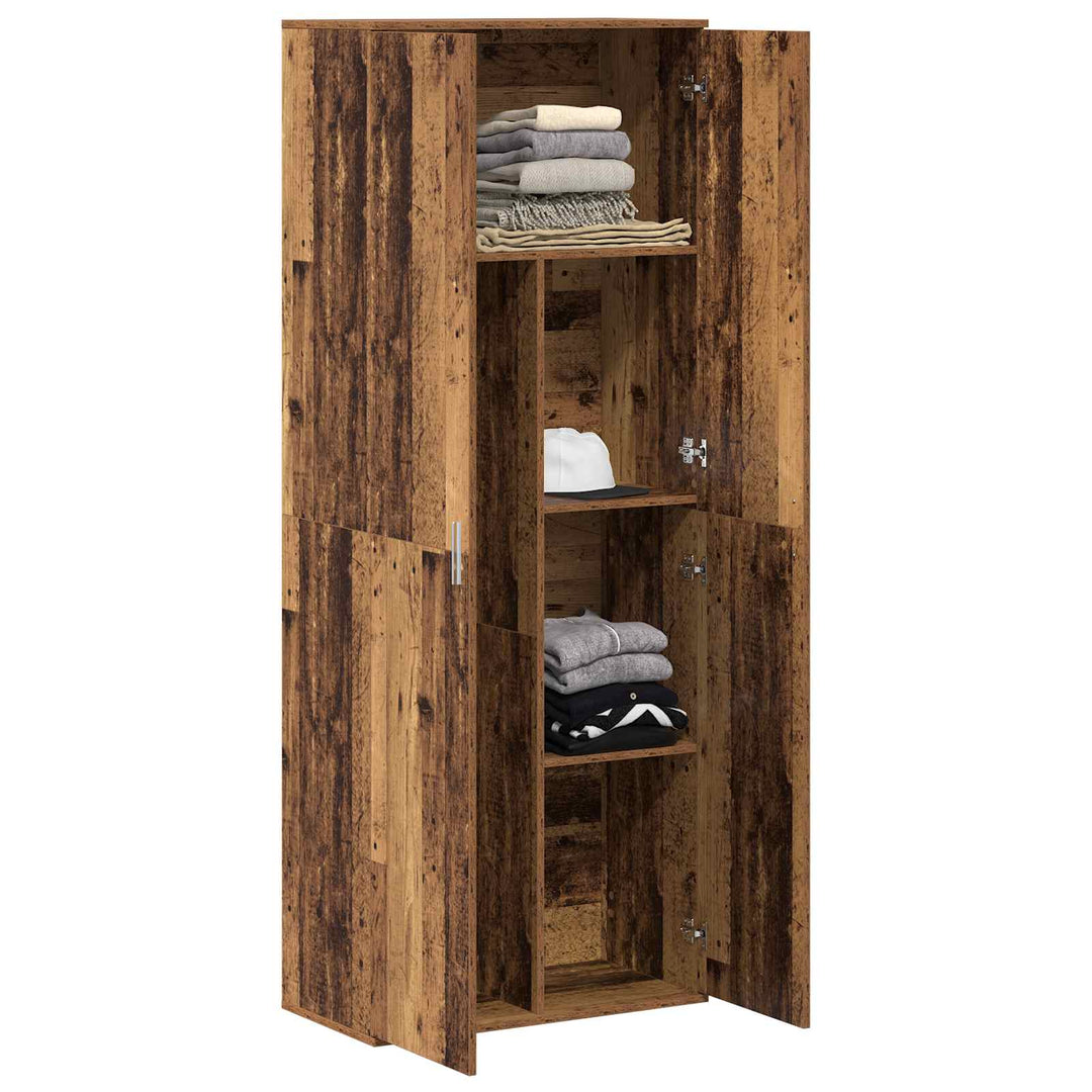 Highboard 70 x 33,5 x 180 cm Konstrueret træ Gammelt træ