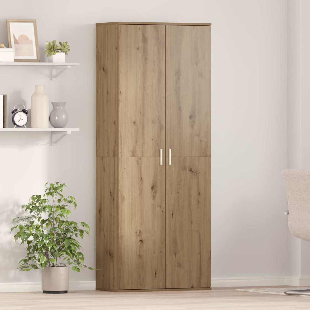 Highboard 70 x 33,5 x 180 cm Konstrueret træ Artisan Egetræ