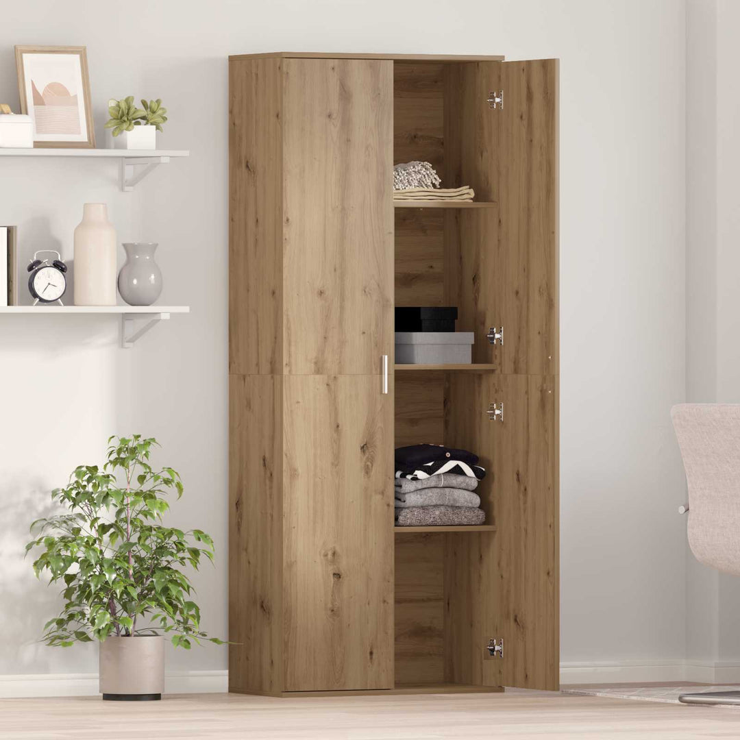 Highboard 70 x 33,5 x 180 cm Konstrueret træ Artisan Egetræ