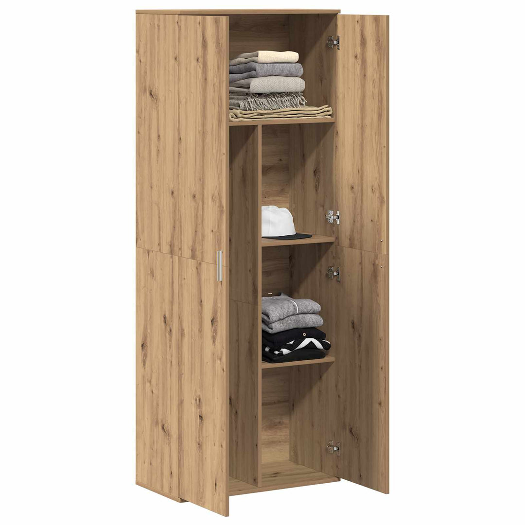 Highboard 70 x 33,5 x 180 cm Konstrueret træ Artisan Egetræ