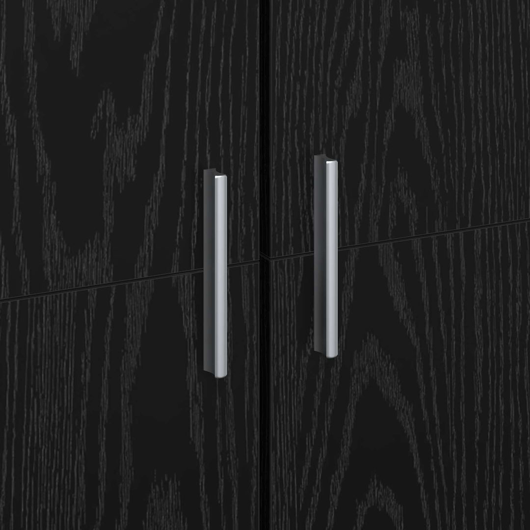 Highboard 70 x 33,5 x 180 cm Konstrueret træ Sort eg