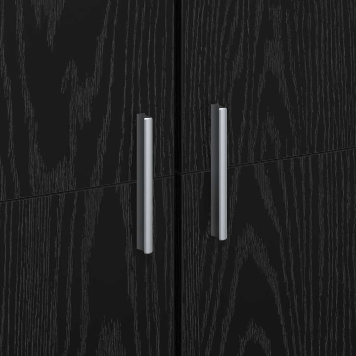 Highboard 70 x 33,5 x 180 cm Konstrueret træ Sort eg