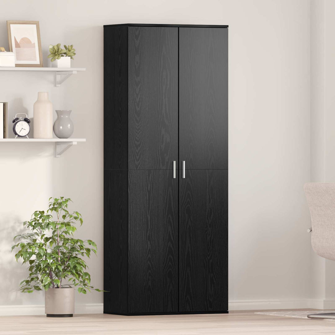 Highboard 70 x 33,5 x 180 cm Konstrueret træ Sort eg