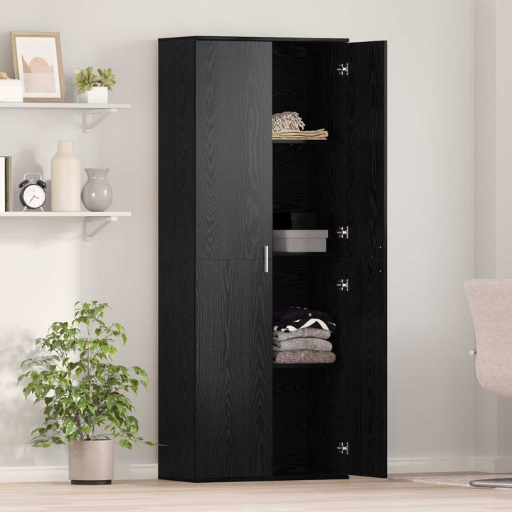 Highboard 70 x 33,5 x 180 cm Konstrueret træ Sort eg