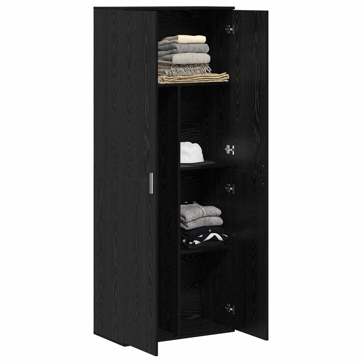 Highboard 70 x 33,5 x 180 cm Konstrueret træ Sort eg