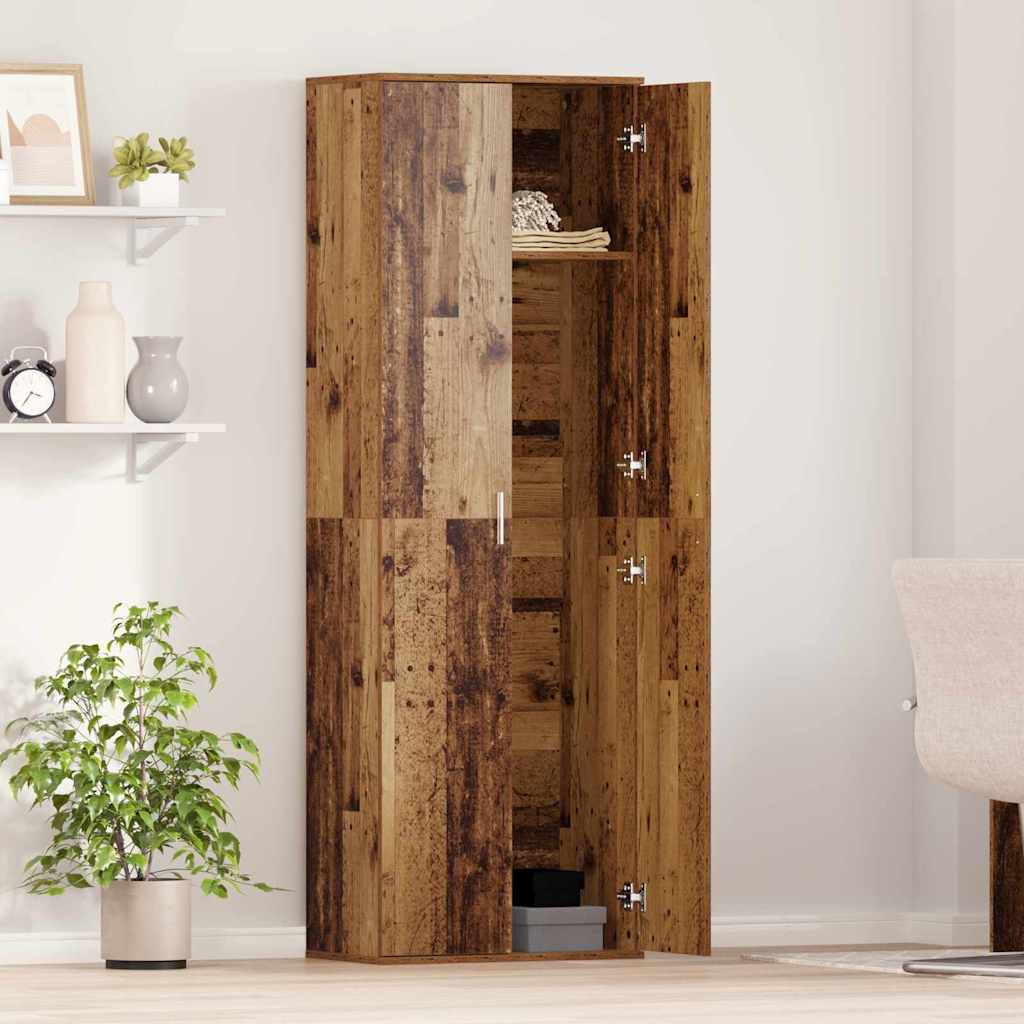 Highboard 60 x 35 x 180 cm Konstrueret træ Gammelt træ