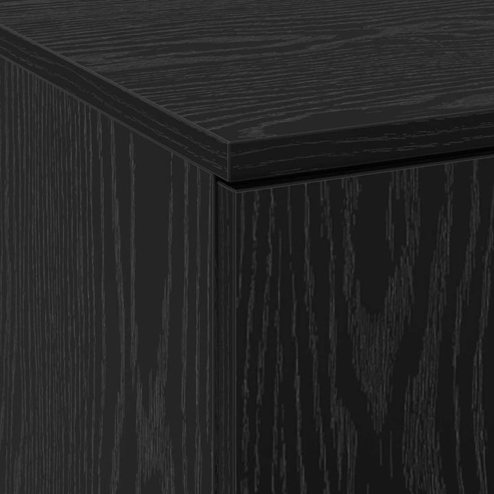 Highboard 60 x 35 x 180 cm Konstrueret træ Sort eg