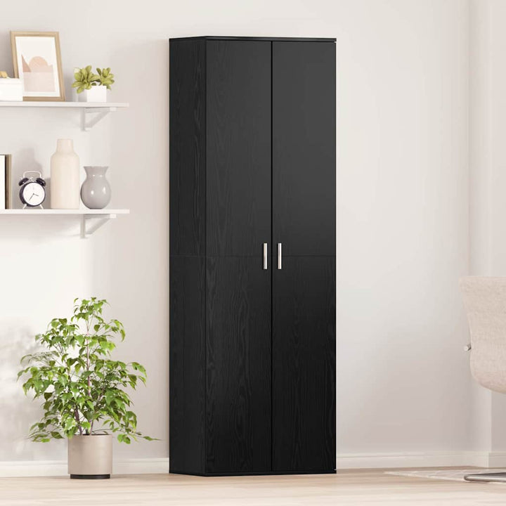 Highboard 60 x 35 x 180 cm Konstrueret træ Sort eg