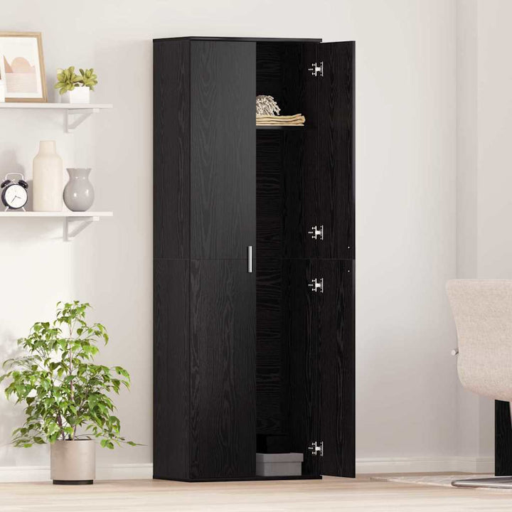 Highboard 60 x 35 x 180 cm Konstrueret træ Sort eg
