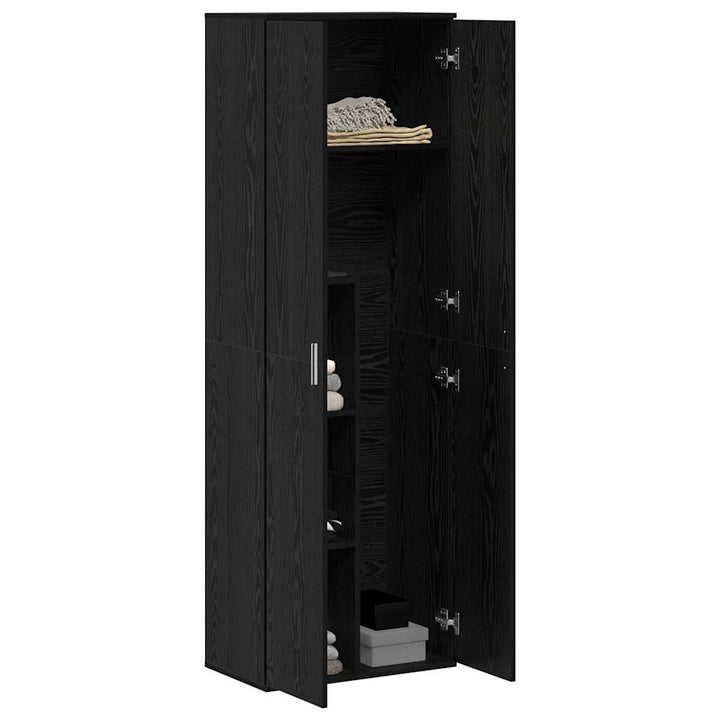 Highboard 60 x 35 x 180 cm Konstrueret træ Sort eg
