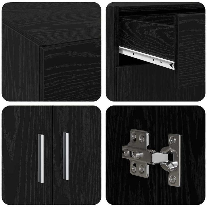 Opbevaringsskab Sort eg 80 x 42,5 x 93 cm