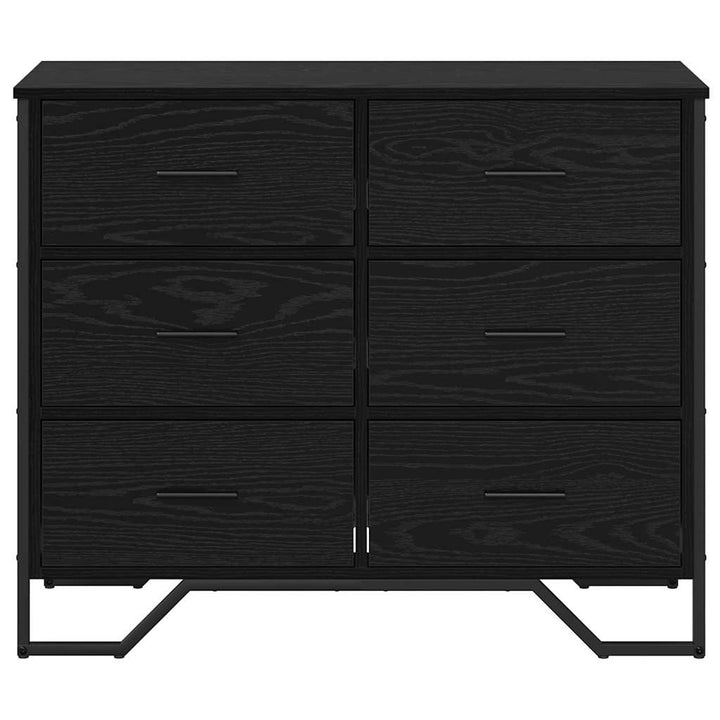 Skuffeskab 6-Skuffe Sort eg 91 x 35,5 x 74,5 cm