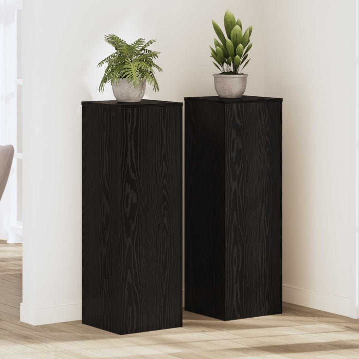 Planteholder 2 stk. Sort eg 33 x 33 x 100 cm Konstrueret træ