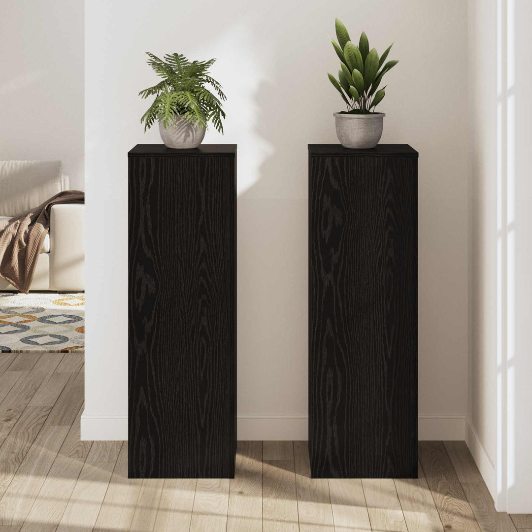 Planteholder 2 stk. Sort eg 33 x 33 x 100 cm Konstrueret træ