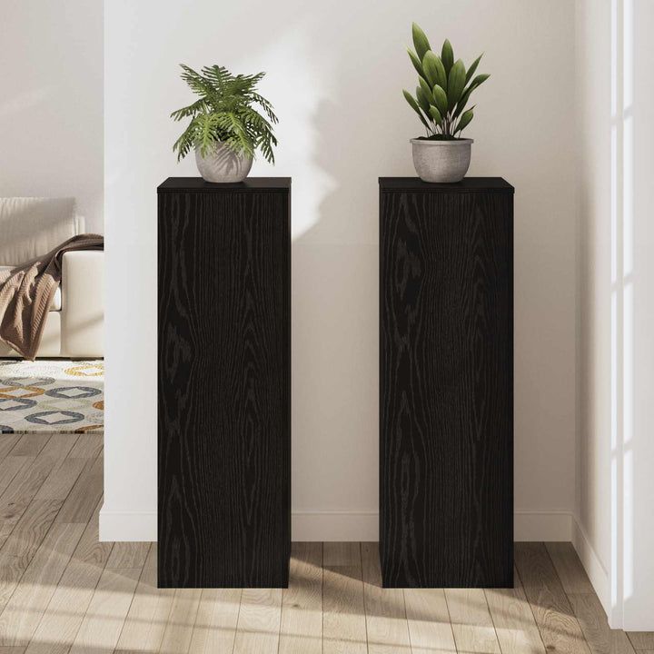 Planteholder 2 stk. Sort eg 33 x 33 x 100 cm Konstrueret træ