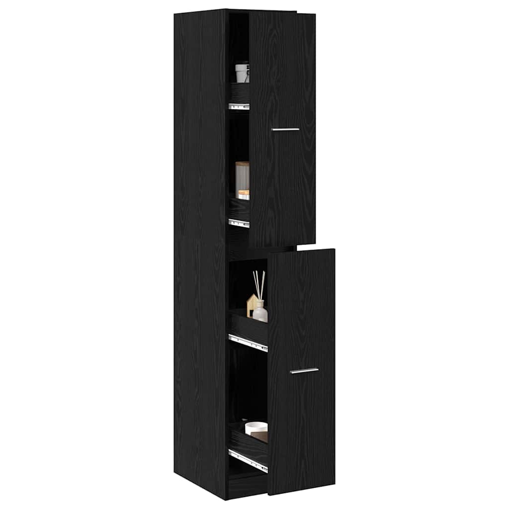 Apoteker Kabinet Sort eg 30 x 41 x 174.5 cm Konstrueret træ