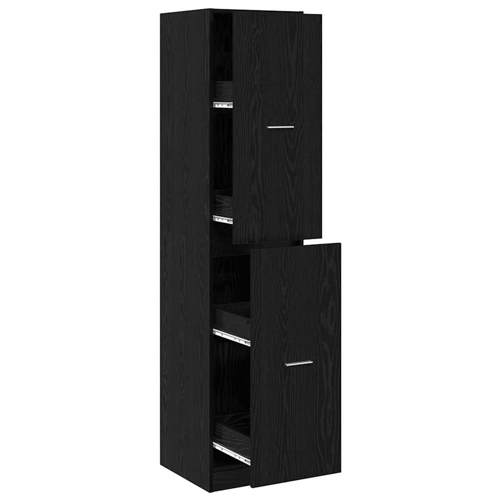 Apoteker Kabinet Sort eg 40 x 41 x 174.5 cm Konstrueret træ