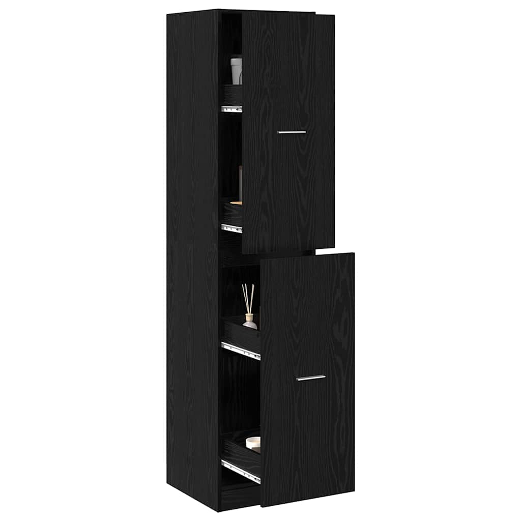 Apoteker Kabinet Sort eg 40 x 41 x 174.5 cm Konstrueret træ