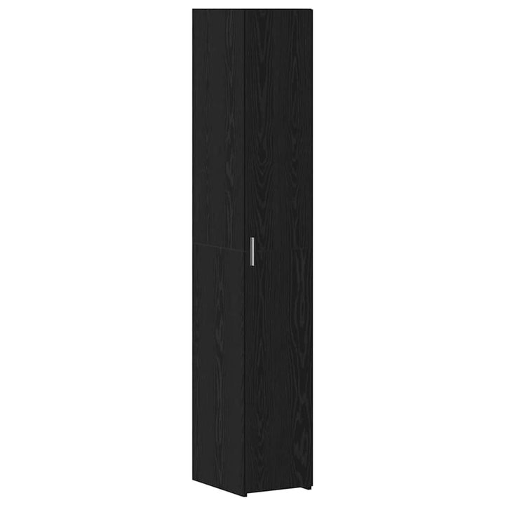 Opbevaringsskab med hylder Sort eg 30 x 42,5 x 225 cm