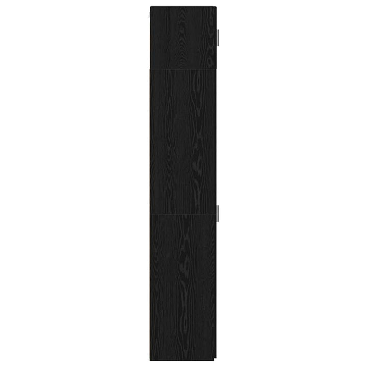 Opbevaringsskab med hylder Sort eg 30 x 42,5 x 225 cm