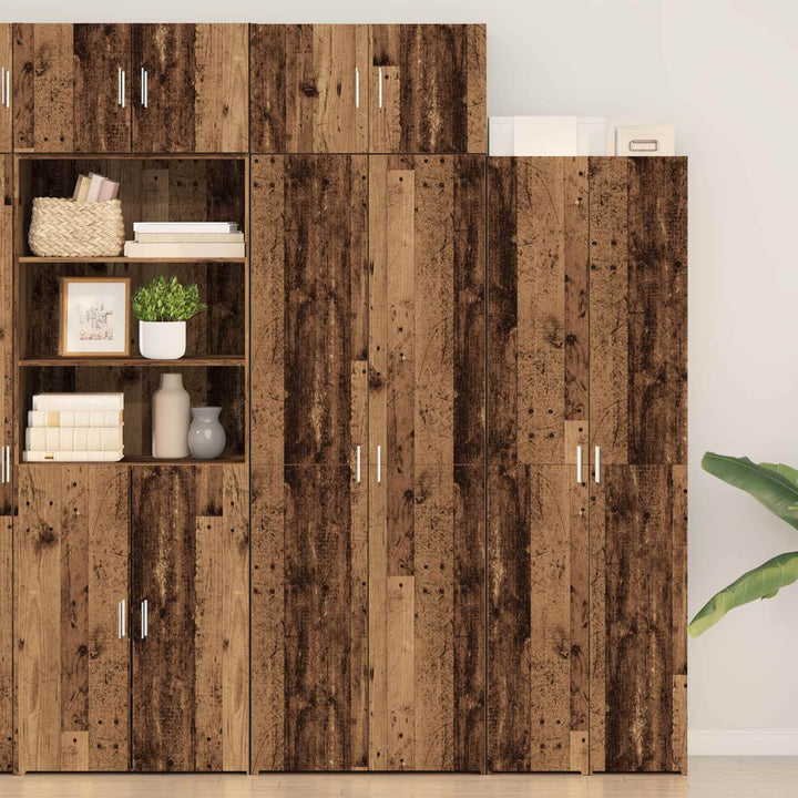Opbevaringsskab 2 pcs Gammelt træ 70 x 42,5 x 185 cm