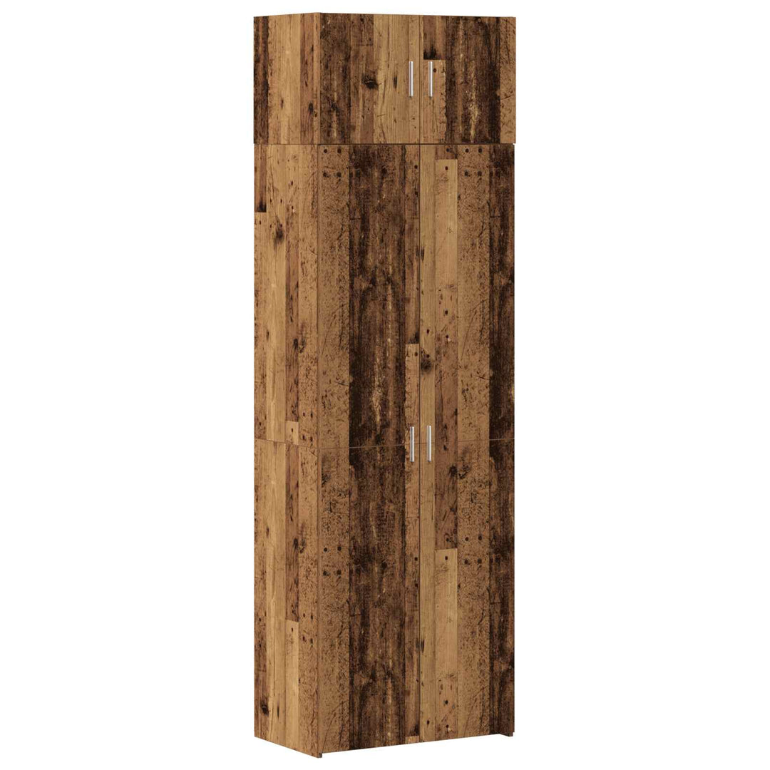 Opbevaringsskab 2 pcs Gammelt træ 70 x 42,5 x 185 cm