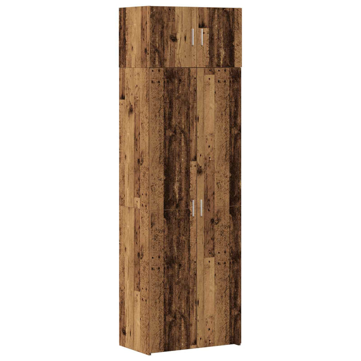 Opbevaringsskab 2 pcs Gammelt træ 70 x 42,5 x 185 cm