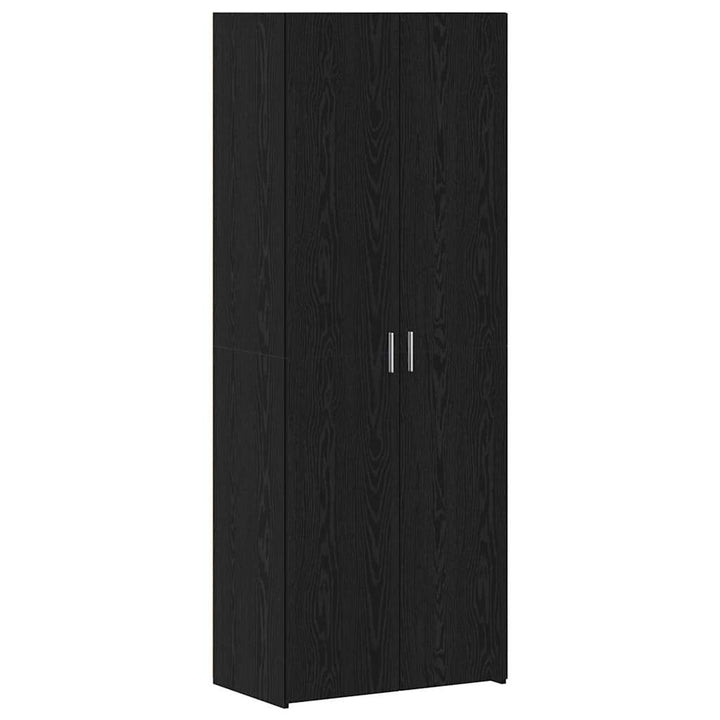 Opbevaringsskab 2 pcs Sort eg 70 x 42,5 x 185 cm