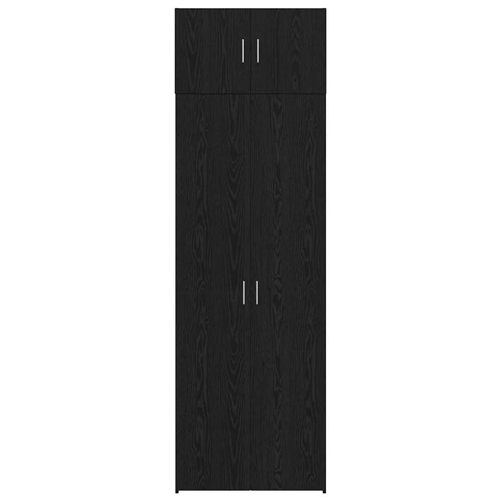 Opbevaringsskab 2 pcs Sort eg 70 x 42,5 x 185 cm