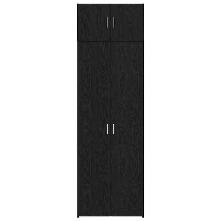 Opbevaringsskab 2 pcs Sort eg 70 x 42,5 x 185 cm