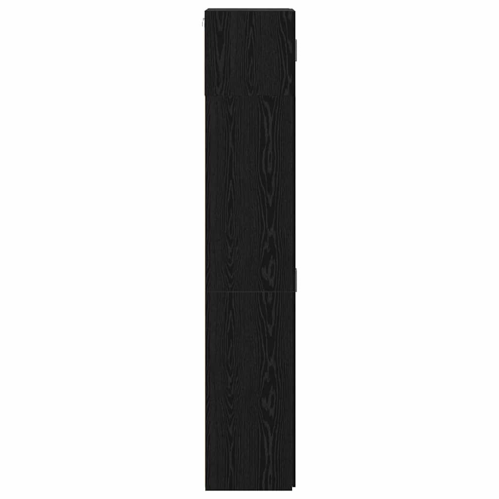 Opbevaringsskab 2 pcs Sort eg 70 x 42,5 x 185 cm