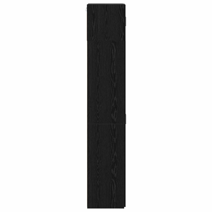 Opbevaringsskab 2 pcs Sort eg 70 x 42,5 x 185 cm