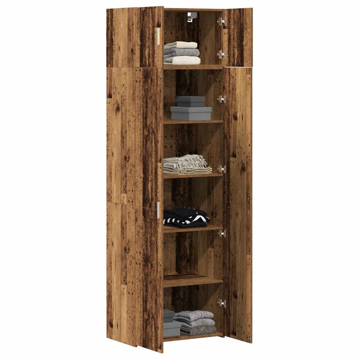 Opbevaringsskab 2 pcs Gammelt træ 70 x 42,5 x 225 cm