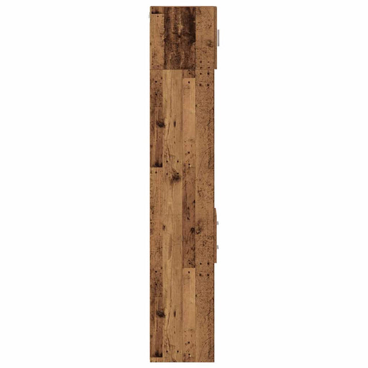 Opbevaringsskab med skuffe 2 pcs Gammelt træ 30 x 42,5 x 225 cm