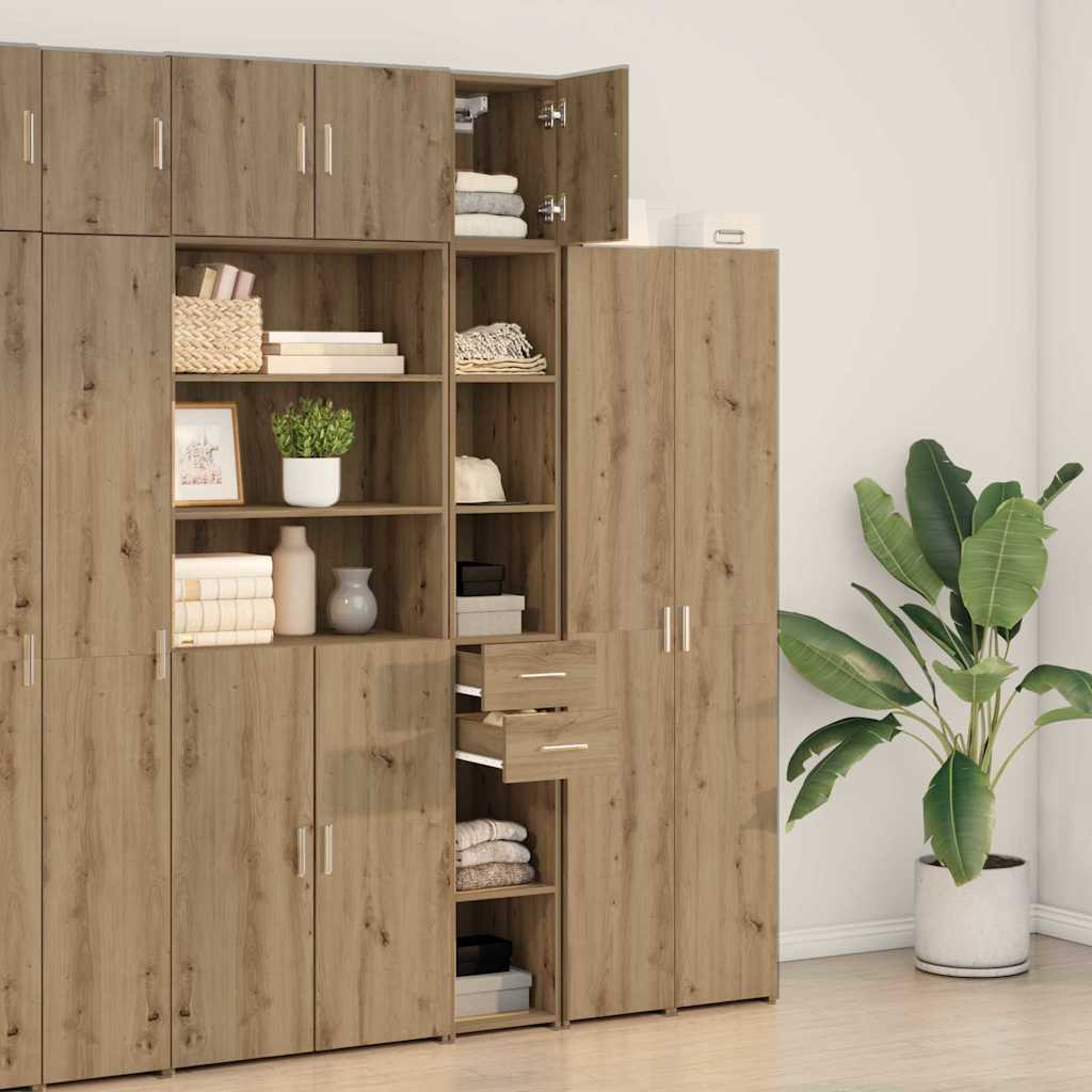 Opbevaringsskab 2 pcs Artisan Egetræ 30 x 42,5 x 225 cm