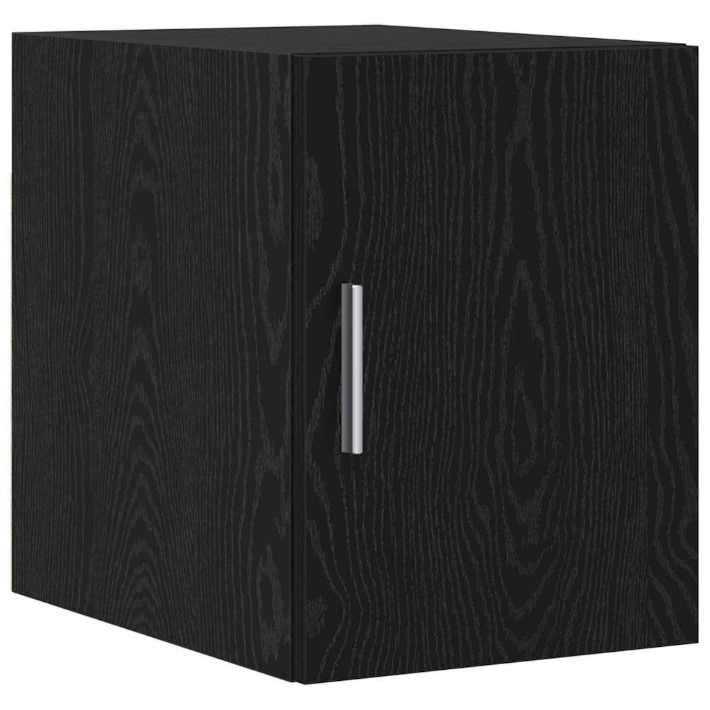 Opbevaringsskab med skuffe 2 pcs Sort eg 30 x 42,5 x 225 cm