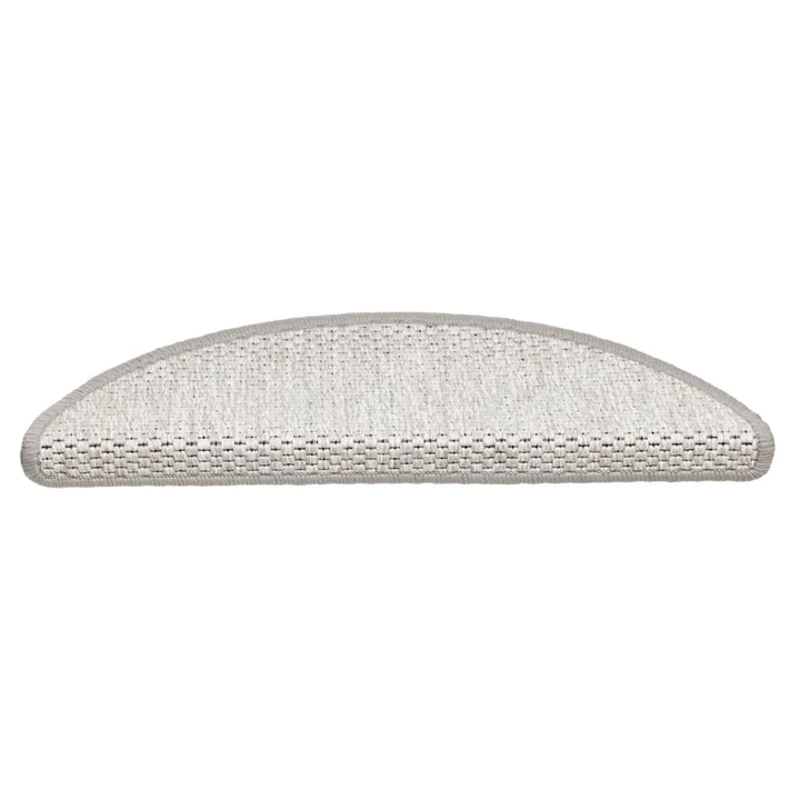 selvklæbende trappemåtter 30 stk. 56x17x3 cm sisal-look platina