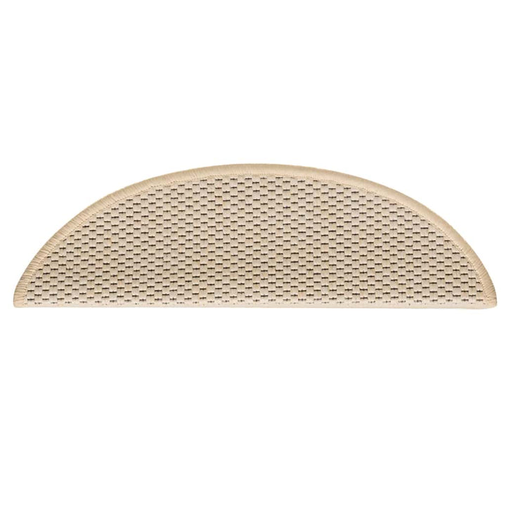 selvklæbende trappemåtter 30 stk. 56x17x3 cm sisal-look creme