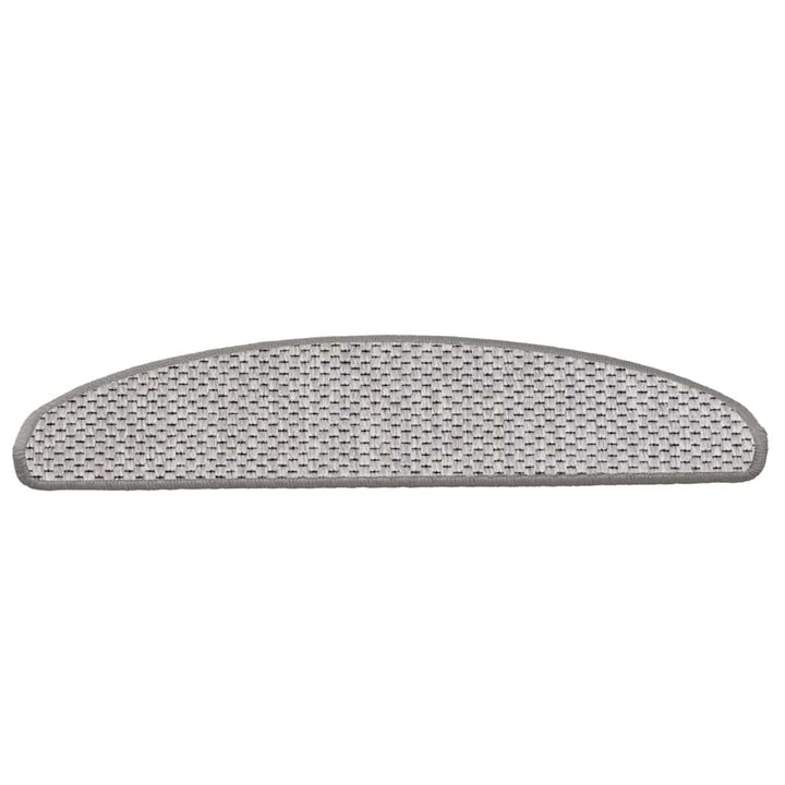 selvklæbende trappemåtter 30 stk. 65x21x4 cm sisal-look platina